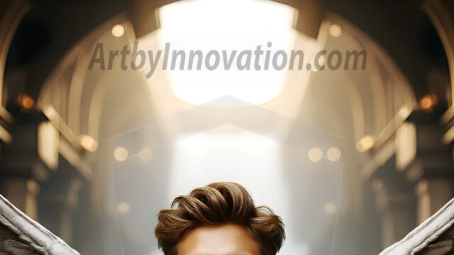 Male Angels of the Holy Divine - The Young & The Beautiful: AI Fantasy Photos of Handsome Male Angels in Elegant Divine Armor, living in the golden city, with Vibrant Holy Wings. AI generated fantasy photos, of handsome male warrior angels, in divine armor with vibrant holy wings. Wearing ethereal or plate holy armor, and glistening golden gilded jewelry, emphasizing his god-like stature, vibrantly colored. Possessing grand feathered wings, that look like swords, these angel warriors are ready to battle on God's command. With men of all ages, races, and body types. In a city of gold, spiritual wonder city in the heavens, with ornate gold buildings, majestic gold architecture, ethereal cityscapes, and mystical waterfalls.