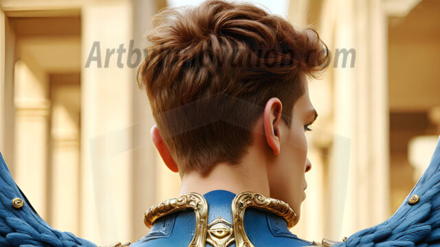 Male Angels of the Holy Divine - The Young & The Beautiful: AI Fantasy Photos of Handsome Male Angels in Elegant Divine Armor, living in the golden city, with Vibrant Holy Wings. AI generated fantasy photos, of handsome male warrior angels, in divine armor with vibrant holy wings. Wearing ethereal or plate holy armor, and glistening golden gilded jewelry, emphasizing his god-like stature, vibrantly colored. Possessing grand feathered wings, that look like swords, these angel warriors are ready to battle on God's command. With men of all ages, races, and body types. In a city of gold, spiritual wonder city in the heavens, with ornate gold buildings, majestic gold architecture, ethereal cityscapes, and mystical waterfalls.