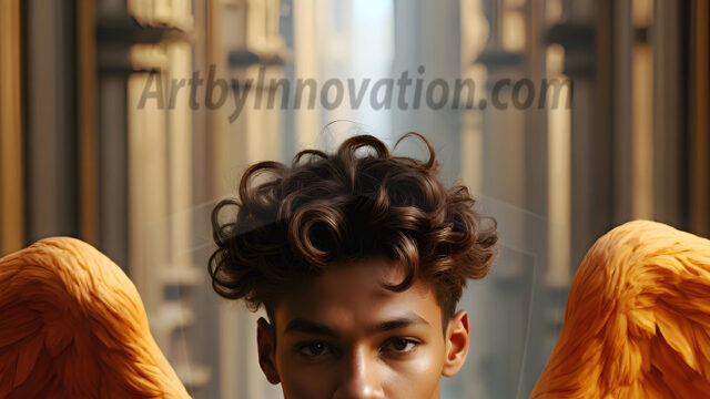 Male Angels of the Holy Divine - The Young & The Beautiful: AI Fantasy Photos of Handsome Male Angels in Elegant Divine Armor, living in the golden city, with Vibrant Holy Wings. AI generated fantasy photos, of handsome male warrior angels, in divine armor with vibrant holy wings. Wearing ethereal or plate holy armor, and glistening golden gilded jewelry, emphasizing his god-like stature, vibrantly colored. Possessing grand feathered wings, that look like swords, these angel warriors are ready to battle on God's command. With men of all ages, races, and body types. In a city of gold, spiritual wonder city in the heavens, with ornate gold buildings, majestic gold architecture, ethereal cityscapes, and mystical waterfalls.