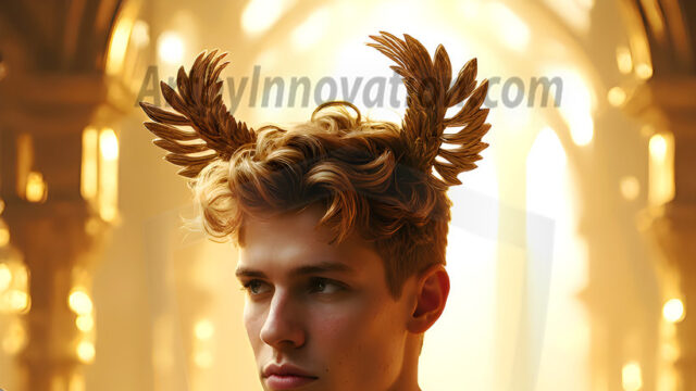 Male Angels of the Holy Divine - The Young & The Beautiful: AI Fantasy Photos of Handsome Male Angels in Elegant Divine Armor, living in the golden city, with Vibrant Holy Wings. AI generated fantasy photos, of handsome male warrior angels, in divine armor with vibrant holy wings. Wearing ethereal or plate holy armor, and glistening golden gilded jewelry, emphasizing his god-like stature, vibrantly colored. Possessing grand feathered wings, that look like swords, these angel warriors are ready to battle on God's command. With men of all ages, races, and body types. In a city of gold, spiritual wonder city in the heavens, with ornate gold buildings, majestic gold architecture, ethereal cityscapes, and mystical waterfalls.