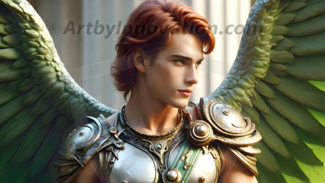 Male Angels of the Holy Divine - The Young & The Beautiful: AI Fantasy Photos of Handsome Male Angels in Elegant Divine Armor, living in the golden city, with Vibrant Holy Wings. AI generated fantasy photos, of handsome male warrior angels, in divine armor with vibrant holy wings. Wearing ethereal or plate holy armor, and glistening golden gilded jewelry, emphasizing his god-like stature, vibrantly colored. Possessing grand feathered wings, that look like swords, these angel warriors are ready to battle on God's command. With men of all ages, races, and body types. In a city of gold, spiritual wonder city in the heavens, with ornate gold buildings, majestic gold architecture, ethereal cityscapes, and mystical waterfalls.