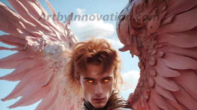 Male Angels of the Holy Divine - The Young & The Beautiful: AI Fantasy Photos of Handsome Male Angels in Elegant Divine Armor, living in the golden city, with Vibrant Holy Wings. AI generated fantasy photos, of handsome male warrior angels, in divine armor with vibrant holy wings. Wearing ethereal or plate holy armor, and glistening golden gilded jewelry, emphasizing his god-like stature, vibrantly colored. Possessing grand feathered wings, that look like swords, these angel warriors are ready to battle on God's command. With men of all ages, races, and body types. In a city of gold, spiritual wonder city in the heavens, with ornate gold buildings, majestic gold architecture, ethereal cityscapes, and mystical waterfalls.