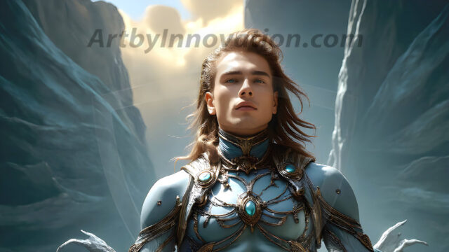 Male Angels of the Holy Divine - The Young & The Beautiful: AI Fantasy Photos of Handsome Male Angels in Elegant Divine Armor, living in the golden city, with Vibrant Holy Wings. AI generated fantasy photos, of handsome male warrior angels, in divine armor with vibrant holy wings. Wearing ethereal or plate holy armor, and glistening golden gilded jewelry, emphasizing his god-like stature, vibrantly colored. Possessing grand feathered wings, that look like swords, these angel warriors are ready to battle on God's command. With men of all ages, races, and body types. In a city of gold, spiritual wonder city in the heavens, with ornate gold buildings, majestic gold architecture, ethereal cityscapes, and mystical waterfalls.