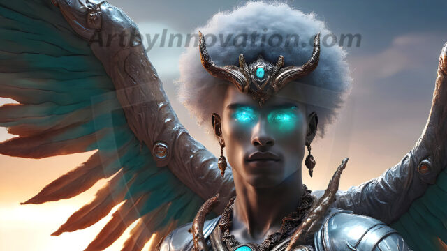 Male Angels of the Holy Divine - The Young & The Beautiful: AI Fantasy Photos of Handsome Male Angels in Elegant Divine Armor, living in the golden city, with Vibrant Holy Wings. AI generated fantasy photos, of handsome male warrior angels, in divine armor with vibrant holy wings. Wearing ethereal or plate holy armor, and glistening golden gilded jewelry, emphasizing his god-like stature, vibrantly colored. Possessing grand feathered wings, that look like swords, these angel warriors are ready to battle on God's command. With men of all ages, races, and body types. In a city of gold, spiritual wonder city in the heavens, with ornate gold buildings, majestic gold architecture, ethereal cityscapes, and mystical waterfalls.