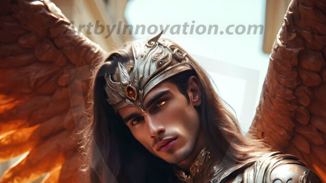 Male Angels of the Holy Divine - The Young & The Beautiful: AI Fantasy Photos of Handsome Male Angels in Elegant Divine Armor, living in the golden city, with Vibrant Holy Wings. AI generated fantasy photos, of handsome male warrior angels, in divine armor with vibrant holy wings. Wearing ethereal or plate holy armor, and glistening golden gilded jewelry, emphasizing his god-like stature, vibrantly colored. Possessing grand feathered wings, that look like swords, these angel warriors are ready to battle on God's command. With men of all ages, races, and body types. In a city of gold, spiritual wonder city in the heavens, with ornate gold buildings, majestic gold architecture, ethereal cityscapes, and mystical waterfalls.