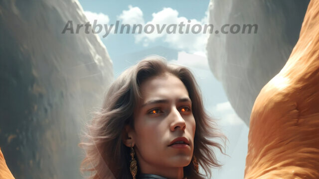 Male Angels of the Holy Divine - The Young & The Beautiful: AI Fantasy Photos of Handsome Male Angels in Elegant Divine Armor, living in the golden city, with Vibrant Holy Wings. AI generated fantasy photos, of handsome male warrior angels, in divine armor with vibrant holy wings. Wearing ethereal or plate holy armor, and glistening golden gilded jewelry, emphasizing his god-like stature, vibrantly colored. Possessing grand feathered wings, that look like swords, these angel warriors are ready to battle on God's command. With men of all ages, races, and body types. In a city of gold, spiritual wonder city in the heavens, with ornate gold buildings, majestic gold architecture, ethereal cityscapes, and mystical waterfalls.