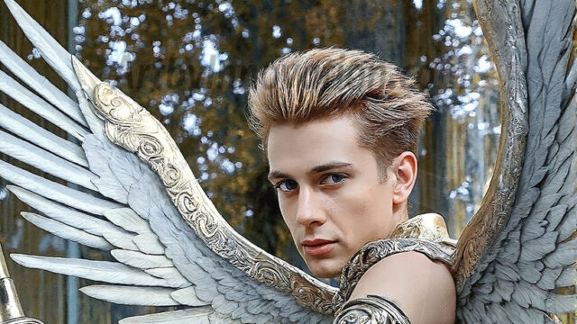 Male Angels of the Holy Divine - The Young & The Beautiful: AI Fantasy Photos of Handsome Male Angels in Elegant Divine Armor, living in the golden city, with Vibrant Holy Wings. AI generated fantasy photos, of handsome male warrior angels, in divine armor with vibrant holy wings. Wearing ethereal or plate holy armor, and glistening golden gilded jewelry, emphasizing his god-like stature, vibrantly colored. Possessing grand feathered wings, that look like swords, these angel warriors are ready to battle on God's command. With men of all ages, races, and body types. In a city of gold, spiritual wonder city in the heavens, with ornate gold buildings, majestic gold architecture, ethereal cityscapes, and mystical waterfalls.