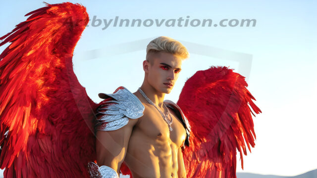 Male Angels of the Holy Divine - The Young & The Beautiful: AI Fantasy Photos of Handsome Male Angels in Elegant Divine Armor, living in the golden city, with Vibrant Holy Wings. AI generated fantasy photos, of handsome male warrior angels, in divine armor with vibrant holy wings. Wearing ethereal or plate holy armor, and glistening golden gilded jewelry, emphasizing his god-like stature, vibrantly colored. Possessing grand feathered wings, that look like swords, these angel warriors are ready to battle on God's command. With men of all ages, races, and body types. In a city of gold, spiritual wonder city in the heavens, with ornate gold buildings, majestic gold architecture, ethereal cityscapes, and mystical waterfalls.