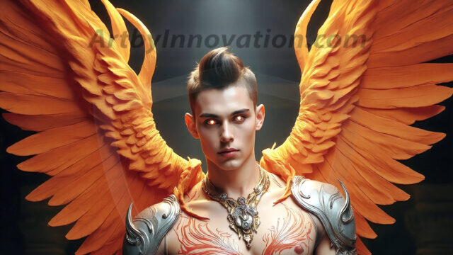 Male Angels of the Holy Divine - The Young & The Beautiful: AI Fantasy Photos of Handsome Male Angels in Elegant Divine Armor, living in the golden city, with Vibrant Holy Wings. AI generated fantasy photos, of handsome male warrior angels, in divine armor with vibrant holy wings. Wearing ethereal or plate holy armor, and glistening golden gilded jewelry, emphasizing his god-like stature, vibrantly colored. Possessing grand feathered wings, that look like swords, these angel warriors are ready to battle on God's command. With men of all ages, races, and body types. In a city of gold, spiritual wonder city in the heavens, with ornate gold buildings, majestic gold architecture, ethereal cityscapes, and mystical waterfalls.