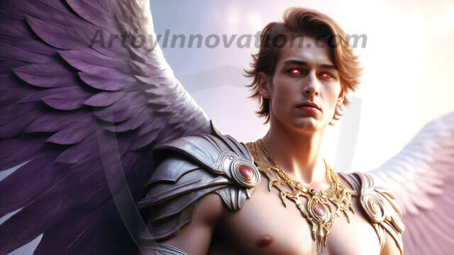 Male Angels of the Holy Divine - The Young & The Beautiful: AI Fantasy Photos of Handsome Male Angels in Elegant Divine Armor, living in the golden city, with Vibrant Holy Wings. AI generated fantasy photos, of handsome male warrior angels, in divine armor with vibrant holy wings. Wearing ethereal or plate holy armor, and glistening golden gilded jewelry, emphasizing his god-like stature, vibrantly colored. Possessing grand feathered wings, that look like swords, these angel warriors are ready to battle on God's command. With men of all ages, races, and body types. In a city of gold, spiritual wonder city in the heavens, with ornate gold buildings, majestic gold architecture, ethereal cityscapes, and mystical waterfalls.