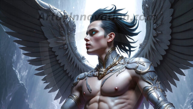 Male Angels of the Holy Divine - The Young & The Beautiful: AI Fantasy Photos of Handsome Male Angels in Elegant Divine Armor, living in the golden city, with Vibrant Holy Wings. AI generated fantasy photos, of handsome male warrior angels, in divine armor with vibrant holy wings. Wearing ethereal or plate holy armor, and glistening golden gilded jewelry, emphasizing his god-like stature, vibrantly colored. Possessing grand feathered wings, that look like swords, these angel warriors are ready to battle on God's command. With men of all ages, races, and body types. In a city of gold, spiritual wonder city in the heavens, with ornate gold buildings, majestic gold architecture, ethereal cityscapes, and mystical waterfalls.