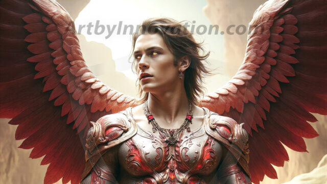 Male Angels of the Holy Divine - The Young & The Beautiful: AI Fantasy Photos of Handsome Male Angels in Elegant Divine Armor, living in the golden city, with Vibrant Holy Wings. AI generated fantasy photos, of handsome male warrior angels, in divine armor with vibrant holy wings. Wearing ethereal or plate holy armor, and glistening golden gilded jewelry, emphasizing his god-like stature, vibrantly colored. Possessing grand feathered wings, that look like swords, these angel warriors are ready to battle on God's command. With men of all ages, races, and body types. In a city of gold, spiritual wonder city in the heavens, with ornate gold buildings, majestic gold architecture, ethereal cityscapes, and mystical waterfalls.
