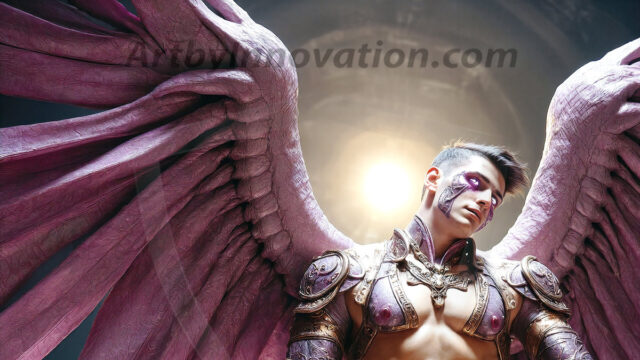 Male Angels of the Holy Divine - The Young & The Beautiful: AI Fantasy Photos of Handsome Male Angels in Elegant Divine Armor, living in the golden city, with Vibrant Holy Wings. AI generated fantasy photos, of handsome male warrior angels, in divine armor with vibrant holy wings. Wearing ethereal or plate holy armor, and glistening golden gilded jewelry, emphasizing his god-like stature, vibrantly colored. Possessing grand feathered wings, that look like swords, these angel warriors are ready to battle on God's command. With men of all ages, races, and body types. In a city of gold, spiritual wonder city in the heavens, with ornate gold buildings, majestic gold architecture, ethereal cityscapes, and mystical waterfalls.