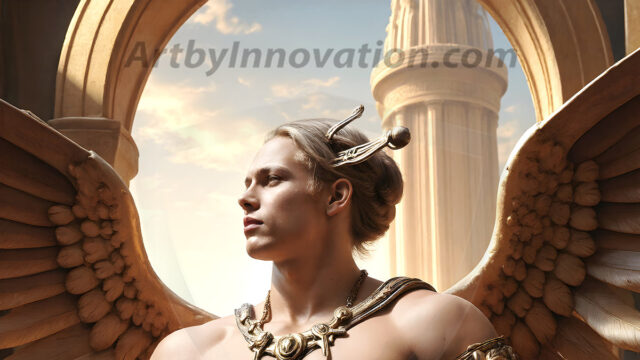 Male Angels of the Holy Divine - The Young & The Beautiful: AI Fantasy Photos of Handsome Male Angels in Elegant Divine Armor, living in the golden city, with Vibrant Holy Wings. AI generated fantasy photos, of handsome male warrior angels, in divine armor with vibrant holy wings. Wearing ethereal or plate holy armor, and glistening golden gilded jewelry, emphasizing his god-like stature, vibrantly colored. Possessing grand feathered wings, that look like swords, these angel warriors are ready to battle on God's command. With men of all ages, races, and body types. In a city of gold, spiritual wonder city in the heavens, with ornate gold buildings, majestic gold architecture, ethereal cityscapes, and mystical waterfalls.