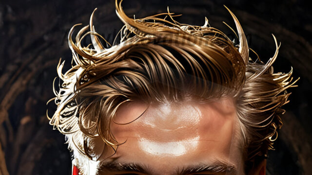 A photograph of a handsome golden male angel. With huge vibrate golden feathered wings, with golden radiant light rays, golden halo lighting, reflecting light in a mesmerizing way. He is stunningly handsome, beautiful, amidst a background of a chaos and destruction.