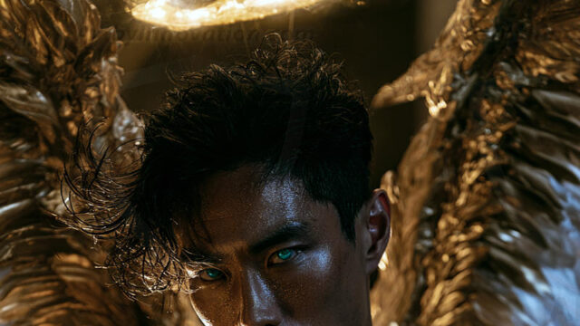 God's most radiant warriors. This AI-generated golden angel collection features stunningly handsome male angels with enormous golden feathered wings, bathed in golden radiant light rays and divine halo lighting. Set against backdrops ranging from chaotic battlefields to celestial heavenly realms, each golden angel radiates a divine beauty that is both commanding and breathtaking. Created using AI, edited in Photoshop, by © Jeff Dupler | Art by Innovation | https://www.artbyinnovation.com