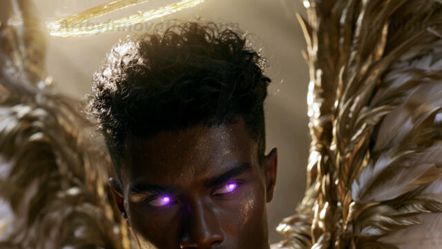 God's most radiant warriors. This AI-generated golden angel collection features stunningly handsome male angels with enormous golden feathered wings, bathed in golden radiant light rays and divine halo lighting. Set against backdrops ranging from chaotic battlefields to celestial heavenly realms, each golden angel radiates a divine beauty that is both commanding and breathtaking. Created using AI, edited in Photoshop, by © Jeff Dupler | Art by Innovation | https://www.artbyinnovation.com