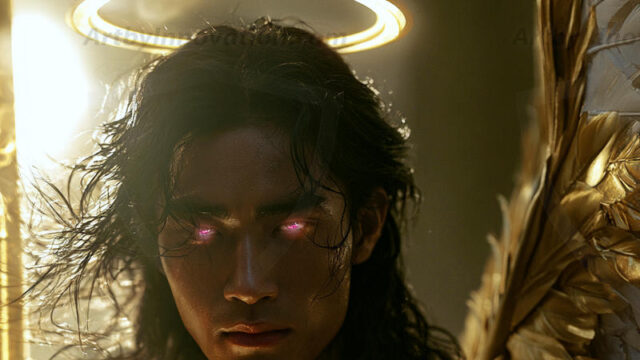 God's most radiant warriors. This AI-generated golden angel collection features stunningly handsome male angels with enormous golden feathered wings, bathed in golden radiant light rays and divine halo lighting. Set against backdrops ranging from chaotic battlefields to celestial heavenly realms, each golden angel radiates a divine beauty that is both commanding and breathtaking. Created using AI, edited in Photoshop, by © Jeff Dupler | Art by Innovation | https://www.artbyinnovation.com