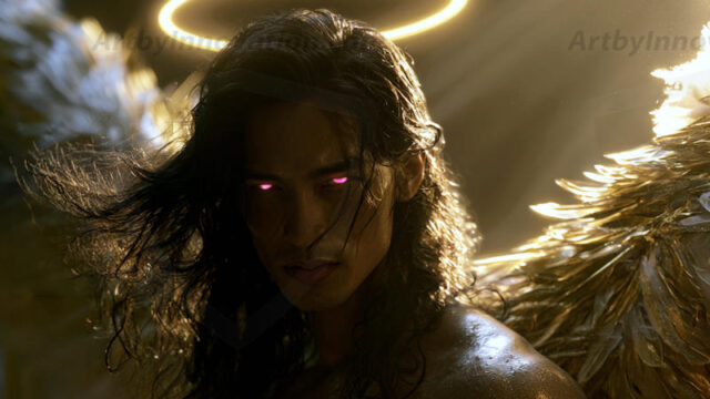 God's most radiant warriors. This AI-generated golden angel collection features stunningly handsome male angels with enormous golden feathered wings, bathed in golden radiant light rays and divine halo lighting. Set against backdrops ranging from chaotic battlefields to celestial heavenly realms, each golden angel radiates a divine beauty that is both commanding and breathtaking. Created using AI, edited in Photoshop, by © Jeff Dupler | Art by Innovation | https://www.artbyinnovation.com
