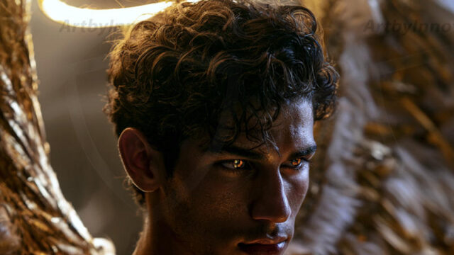 God's most radiant warriors. This AI-generated golden angel collection features stunningly handsome male angels with enormous golden feathered wings, bathed in golden radiant light rays and divine halo lighting. Set against backdrops ranging from chaotic battlefields to celestial heavenly realms, each golden angel radiates a divine beauty that is both commanding and breathtaking. Created using AI, edited in Photoshop, by © Jeff Dupler | Art by Innovation | https://www.artbyinnovation.com