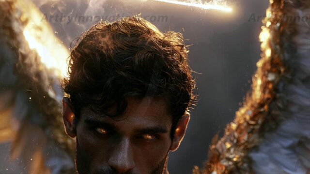 God's most radiant warriors. This AI-generated golden angel collection features stunningly handsome male angels with enormous golden feathered wings, bathed in golden radiant light rays and divine halo lighting. Set against backdrops ranging from chaotic battlefields to celestial heavenly realms, each golden angel radiates a divine beauty that is both commanding and breathtaking. Created using AI, edited in Photoshop, by © Jeff Dupler | Art by Innovation | https://www.artbyinnovation.com