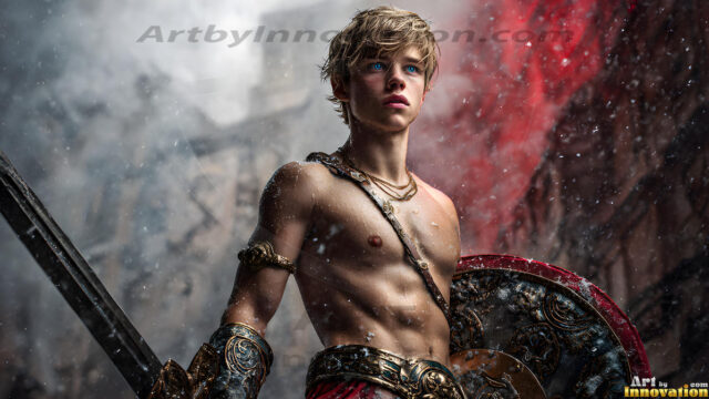 Every warrior must earn their wings. This AI-generated collection captures the breathtaking journey of young men becoming angels — handsome, beautiful youths in epic battles and trials, their newly earned wings emerging in radiant color as they prove their worth to the heavens. Each image tells a story of courage, sacrifice, and divine transformation. Created using AI, edited in Photoshop, by © Jeff Dupler | Art by Innovation | https://www.artbyinnovation.com