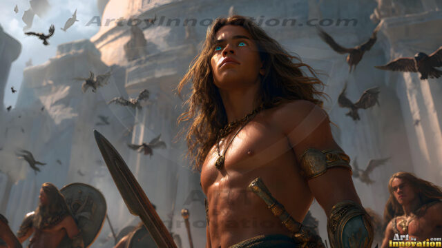 Every warrior must earn their wings. This AI-generated collection captures the breathtaking journey of young men becoming angels — handsome, beautiful youths in epic battles and trials, their newly earned wings emerging in radiant color as they prove their worth to the heavens. Each image tells a story of courage, sacrifice, and divine transformation. Created using AI, edited in Photoshop, by © Jeff Dupler | Art by Innovation | https://www.artbyinnovation.com