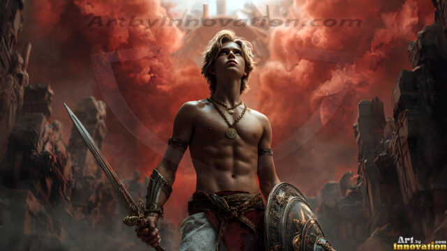 Every warrior must earn their wings. This AI-generated collection captures the breathtaking journey of young men becoming angels — handsome, beautiful youths in epic battles and trials, their newly earned wings emerging in radiant color as they prove their worth to the heavens. Each image tells a story of courage, sacrifice, and divine transformation. Created using AI, edited in Photoshop, by © Jeff Dupler | Art by Innovation | https://www.artbyinnovation.com