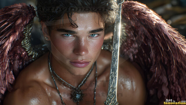 Every warrior must earn their wings. This AI-generated collection captures the breathtaking journey of young men becoming angels — handsome, beautiful youths in epic battles and trials, their newly earned wings emerging in radiant color as they prove their worth to the heavens. Each image tells a story of courage, sacrifice, and divine transformation. Created using AI, edited in Photoshop, by © Jeff Dupler | Art by Innovation | https://www.artbyinnovation.com
