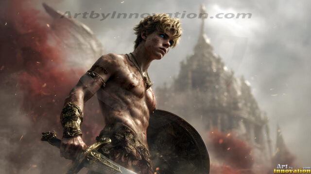 Every warrior must earn their wings. This AI-generated collection captures the breathtaking journey of young men becoming angels — handsome, beautiful youths in epic battles and trials, their newly earned wings emerging in radiant color as they prove their worth to the heavens. Each image tells a story of courage, sacrifice, and divine transformation. Created using AI, edited in Photoshop, by © Jeff Dupler | Art by Innovation | https://www.artbyinnovation.com