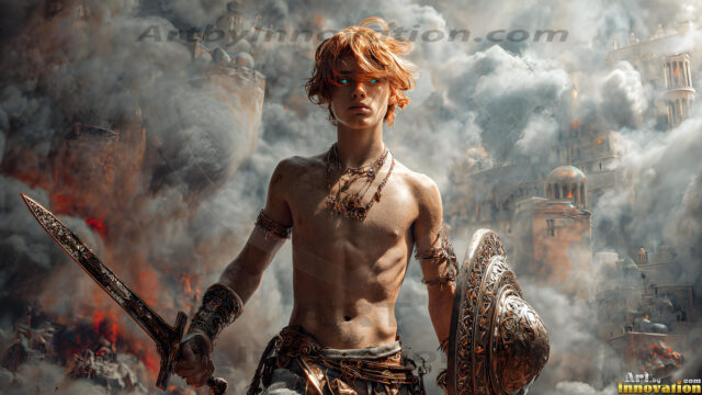 Every warrior must earn their wings. This AI-generated collection captures the breathtaking journey of young men becoming angels — handsome, beautiful youths in epic battles and trials, their newly earned wings emerging in radiant color as they prove their worth to the heavens. Each image tells a story of courage, sacrifice, and divine transformation. Created using AI, edited in Photoshop, by © Jeff Dupler | Art by Innovation | https://www.artbyinnovation.com