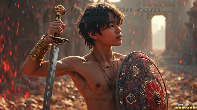 Every warrior must earn their wings. This AI-generated collection captures the breathtaking journey of young men becoming angels — handsome, beautiful youths in epic battles and trials, their newly earned wings emerging in radiant color as they prove their worth to the heavens. Each image tells a story of courage, sacrifice, and divine transformation. Created using AI, edited in Photoshop, by © Jeff Dupler | Art by Innovation | https://www.artbyinnovation.com