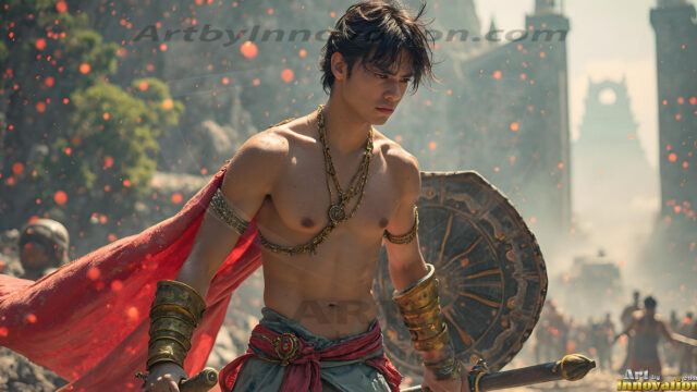 Every warrior must earn their wings. This AI-generated collection captures the breathtaking journey of young men becoming angels — handsome, beautiful youths in epic battles and trials, their newly earned wings emerging in radiant color as they prove their worth to the heavens. Each image tells a story of courage, sacrifice, and divine transformation. Created using AI, edited in Photoshop, by © Jeff Dupler | Art by Innovation | https://www.artbyinnovation.com