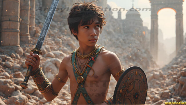 Every warrior must earn their wings. This AI-generated collection captures the breathtaking journey of young men becoming angels — handsome, beautiful youths in epic battles and trials, their newly earned wings emerging in radiant color as they prove their worth to the heavens. Each image tells a story of courage, sacrifice, and divine transformation. Created using AI, edited in Photoshop, by © Jeff Dupler | Art by Innovation | https://www.artbyinnovation.com