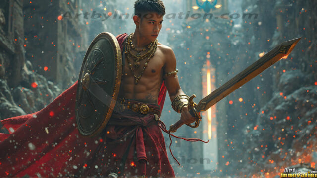 Every warrior must earn their wings. This AI-generated collection captures the breathtaking journey of young men becoming angels — handsome, beautiful youths in epic battles and trials, their newly earned wings emerging in radiant color as they prove their worth to the heavens. Each image tells a story of courage, sacrifice, and divine transformation. Created using AI, edited in Photoshop, by © Jeff Dupler | Art by Innovation | https://www.artbyinnovation.com