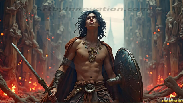 Every warrior must earn their wings. This AI-generated collection captures the breathtaking journey of young men becoming angels — handsome, beautiful youths in epic battles and trials, their newly earned wings emerging in radiant color as they prove their worth to the heavens. Each image tells a story of courage, sacrifice, and divine transformation. Created using AI, edited in Photoshop, by © Jeff Dupler | Art by Innovation | https://www.artbyinnovation.com