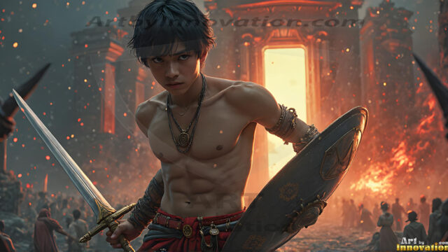 Every warrior must earn their wings. This AI-generated collection captures the breathtaking journey of young men becoming angels — handsome, beautiful youths in epic battles and trials, their newly earned wings emerging in radiant color as they prove their worth to the heavens. Each image tells a story of courage, sacrifice, and divine transformation. Created using AI, edited in Photoshop, by © Jeff Dupler | Art by Innovation | https://www.artbyinnovation.com