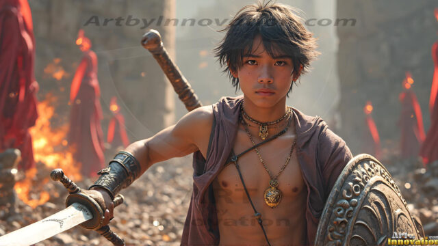 Every warrior must earn their wings. This AI-generated collection captures the breathtaking journey of young men becoming angels — handsome, beautiful youths in epic battles and trials, their newly earned wings emerging in radiant color as they prove their worth to the heavens. Each image tells a story of courage, sacrifice, and divine transformation. Created using AI, edited in Photoshop, by © Jeff Dupler | Art by Innovation | https://www.artbyinnovation.com