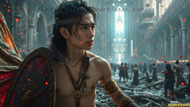 Every warrior must earn their wings. This AI-generated collection captures the breathtaking journey of young men becoming angels — handsome, beautiful youths in epic battles and trials, their newly earned wings emerging in radiant color as they prove their worth to the heavens. Each image tells a story of courage, sacrifice, and divine transformation. Created using AI, edited in Photoshop, by © Jeff Dupler | Art by Innovation | https://www.artbyinnovation.com