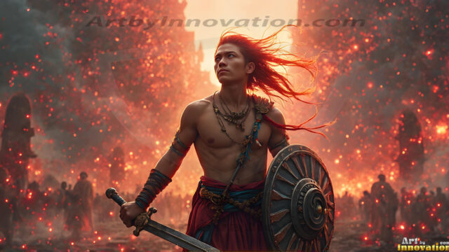 Every warrior must earn their wings. This AI-generated collection captures the breathtaking journey of young men becoming angels — handsome, beautiful youths in epic battles and trials, their newly earned wings emerging in radiant color as they prove their worth to the heavens. Each image tells a story of courage, sacrifice, and divine transformation. Created using AI, edited in Photoshop, by © Jeff Dupler | Art by Innovation | https://www.artbyinnovation.com