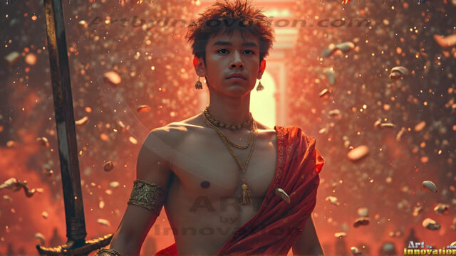 Every warrior must earn their wings. This AI-generated collection captures the breathtaking journey of young men becoming angels — handsome, beautiful youths in epic battles and trials, their newly earned wings emerging in radiant color as they prove their worth to the heavens. Each image tells a story of courage, sacrifice, and divine transformation. Created using AI, edited in Photoshop, by © Jeff Dupler | Art by Innovation | https://www.artbyinnovation.com
