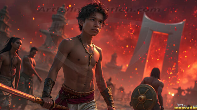 Every warrior must earn their wings. This AI-generated collection captures the breathtaking journey of young men becoming angels — handsome, beautiful youths in epic battles and trials, their newly earned wings emerging in radiant color as they prove their worth to the heavens. Each image tells a story of courage, sacrifice, and divine transformation. Created using AI, edited in Photoshop, by © Jeff Dupler | Art by Innovation | https://www.artbyinnovation.com