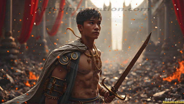 Every warrior must earn their wings. This AI-generated collection captures the breathtaking journey of young men becoming angels — handsome, beautiful youths in epic battles and trials, their newly earned wings emerging in radiant color as they prove their worth to the heavens. Each image tells a story of courage, sacrifice, and divine transformation. Created using AI, edited in Photoshop, by © Jeff Dupler | Art by Innovation | https://www.artbyinnovation.com