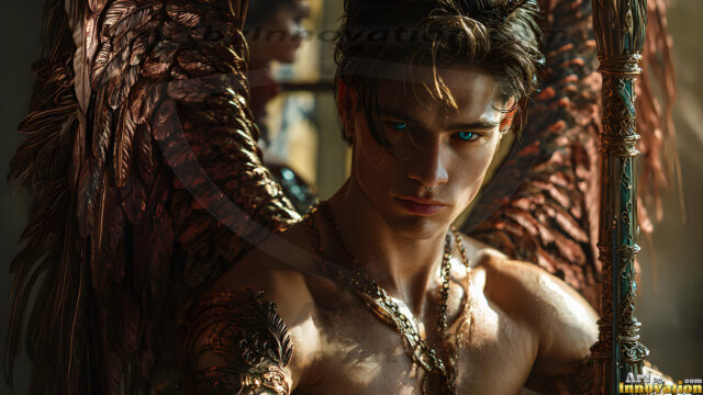 Every warrior must earn their wings. This AI-generated collection captures the breathtaking journey of young men becoming angels — handsome, beautiful youths in epic battles and trials, their newly earned wings emerging in radiant color as they prove their worth to the heavens. Each image tells a story of courage, sacrifice, and divine transformation. Created using AI, edited in Photoshop, by © Jeff Dupler | Art by Innovation | https://www.artbyinnovation.com