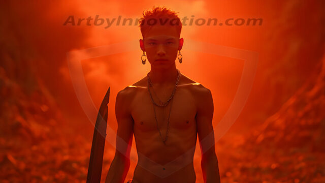 Every warrior must earn their wings. This AI-generated collection captures the breathtaking journey of young men becoming angels — handsome, beautiful youths in epic battles and trials, their newly earned wings emerging in radiant color as they prove their worth to the heavens. Each image tells a story of courage, sacrifice, and divine transformation. Created using AI, edited in Photoshop, by © Jeff Dupler | Art by Innovation | https://www.artbyinnovation.com