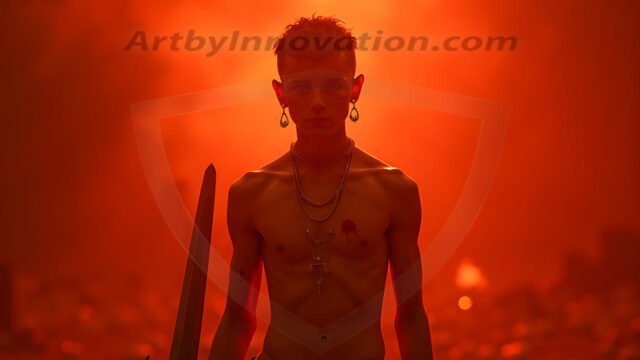 Every warrior must earn their wings. This AI-generated collection captures the breathtaking journey of young men becoming angels — handsome, beautiful youths in epic battles and trials, their newly earned wings emerging in radiant color as they prove their worth to the heavens. Each image tells a story of courage, sacrifice, and divine transformation. Created using AI, edited in Photoshop, by © Jeff Dupler | Art by Innovation | https://www.artbyinnovation.com