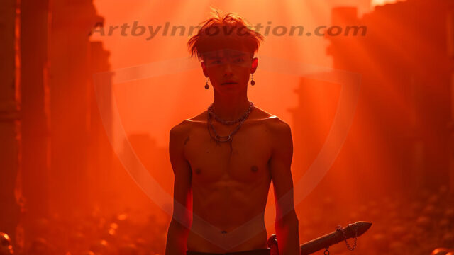 Every warrior must earn their wings. This AI-generated collection captures the breathtaking journey of young men becoming angels — handsome, beautiful youths in epic battles and trials, their newly earned wings emerging in radiant color as they prove their worth to the heavens. Each image tells a story of courage, sacrifice, and divine transformation. Created using AI, edited in Photoshop, by © Jeff Dupler | Art by Innovation | https://www.artbyinnovation.com