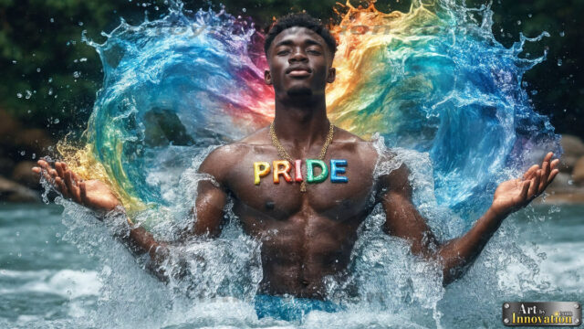 Gay Pride Interactive Designs. AI-generated art featuring beautiful, handsome, sexy, shirtless, men, lads, celebrating pride. Gay Men embellished with the vibrant rainbow palette colors, inspired by the gay pride flag, offering a striking visual impact.
Pride celebrations are events that honor LGBTQ+ people through parades, festivals, and educational events, promoting social acceptance, legal rights, and community pride. These celebrations often occur in June, which is designated as Pride Month, coinciding with the anniversary of the 1969 Stonewall Uprising. While many events have become celebratory, they can still serve as demonstrations for rights such as same-sex marriage and anti-discrimination laws.