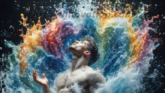 Gay Pride Interactive Designs. AI-generated art featuring beautiful, handsome, sexy, shirtless, men, lads, celebrating pride. Gay Men embellished with the vibrant rainbow palette colors, inspired by the gay pride flag, offering a striking visual impact.
Pride celebrations are events that honor LGBTQ+ people through parades, festivals, and educational events, promoting social acceptance, legal rights, and community pride. These celebrations often occur in June, which is designated as Pride Month, coinciding with the anniversary of the 1969 Stonewall Uprising. While many events have become celebratory, they can still serve as demonstrations for rights such as same-sex marriage and anti-discrimination laws.