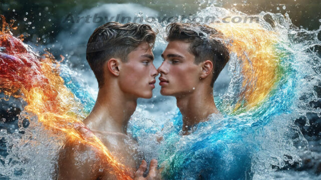 Love-and-Pride-in-full-Color. AI-generated art featuring beautiful, handsome, sexy, shirtless, men, lads, celebrating pride with the one they love. Gay Men embellished with the vibrant rainbow palette colors, inspired by the gay pride flag, offering a striking visual impact.
Pride celebrations are events that honor LGBTQ+ people through parades, festivals, and educational events, promoting social acceptance, legal rights, and community pride. These celebrations often occur in June, which is designated as Pride Month, coinciding with the anniversary of the 1969 Stonewall Uprising. While many events have become celebratory, they can still serve as demonstrations for rights such as same-sex marriage and anti-discrimination laws.